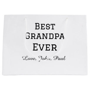 Bets Opa je Großvater gibt einfachen Namen Große Geschenktüte