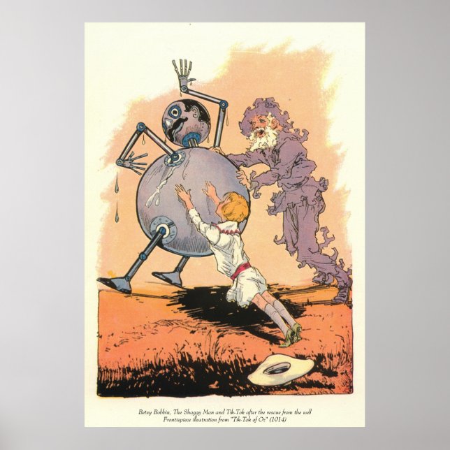 Betsy Bobbin, der Shaggy Man und Tik-Tok Poster (Vorne)