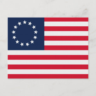 Betsy Ross 13 Stars American Flag Postkarte
