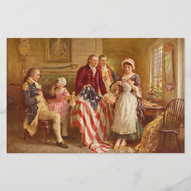 Betsy Ross, 1777 (American History) (USA Patriot) Briefpapier (Vorderseite)