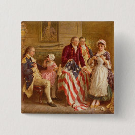 Betsy Ross, 1777 (American History) (USA Patriot) Button