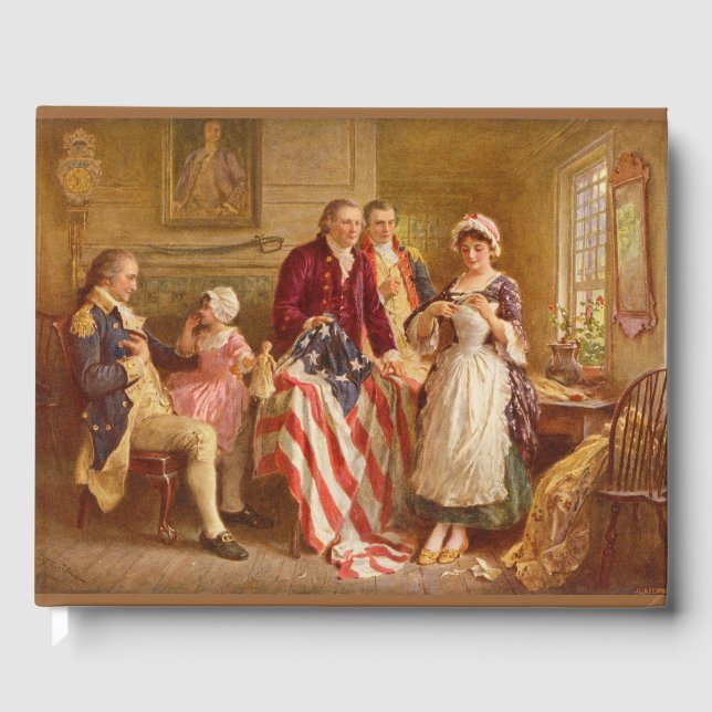 Betsy Ross, 1777 (American History) (USA Patriot) Gästebuch (Vorderseite)
