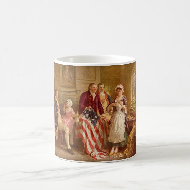 Betsy Ross, 1777 (American History) (USA Patriot) Kaffeetasse (Mittel)