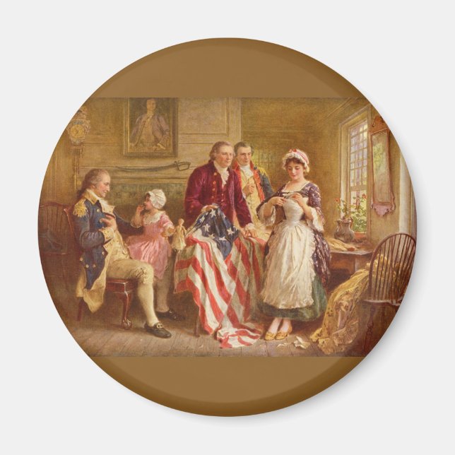 Betsy Ross, 1777 (American History) (USA Patriot) Magnet (Vorne)