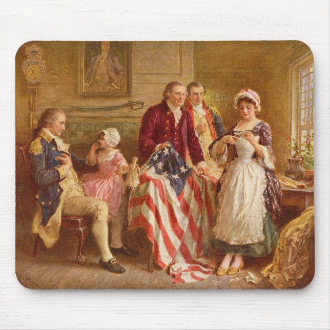 Betsy Ross, 1777 (American History) (USA Patriot) Mousepad (Vorne)