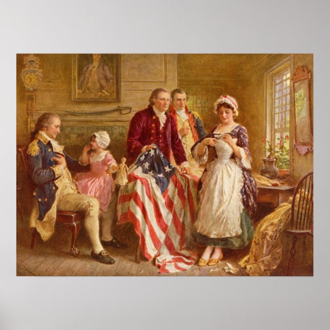 Betsy Ross, 1777 (American History) (USA Patriot) Poster (Vorne)