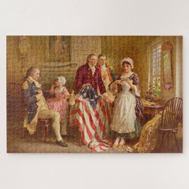 Betsy Ross, 1777 (American History) (USA Patriot) Puzzle (Horizontal)