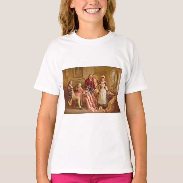 Betsy Ross, 1777 (American History) (USA Patriot) T-Shirt (Vorderseite)