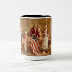 Betsy Ross, 1777 (American History) (USA Patriot) Zweifarbige Tasse