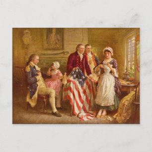 Betsy Ross 1777 von Jean Leon Gerome Ferris Postkarte
