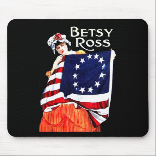 Betsy Ross American Flag 1776 Art 4.Juli Geschenk Mousepad