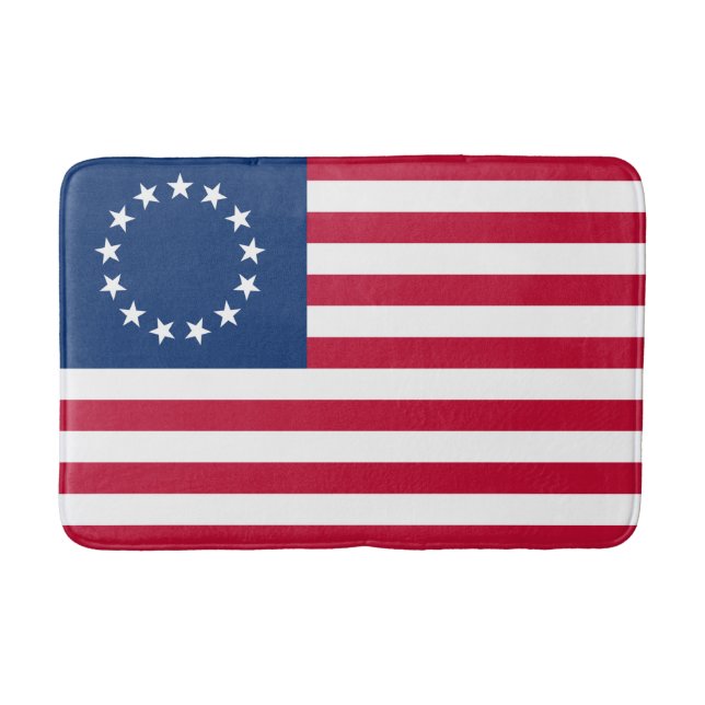 Betsy Ross American Flag Badematte (Vorderseite)