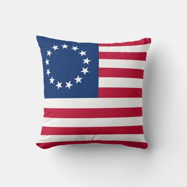 Betsy Ross American Flag Kissen (Vorderseite)