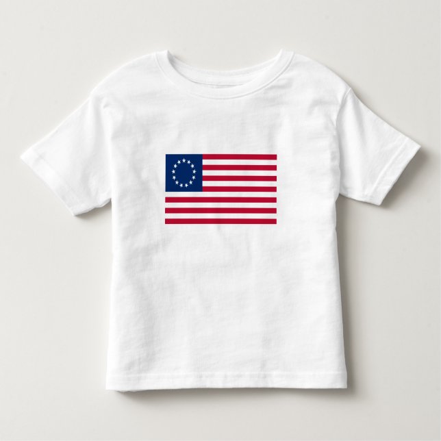 Betsy Ross American Flag Kleinkind T-shirt (Vorderseite)