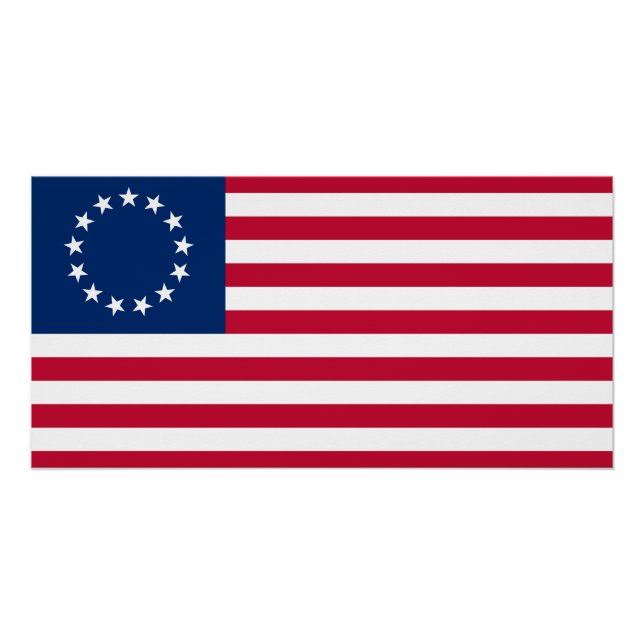 Betsy Ross American Flag Poster (Vorderseite)