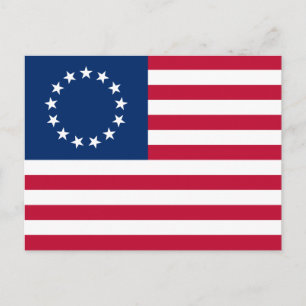 Betsy Ross American Flag Postkarte