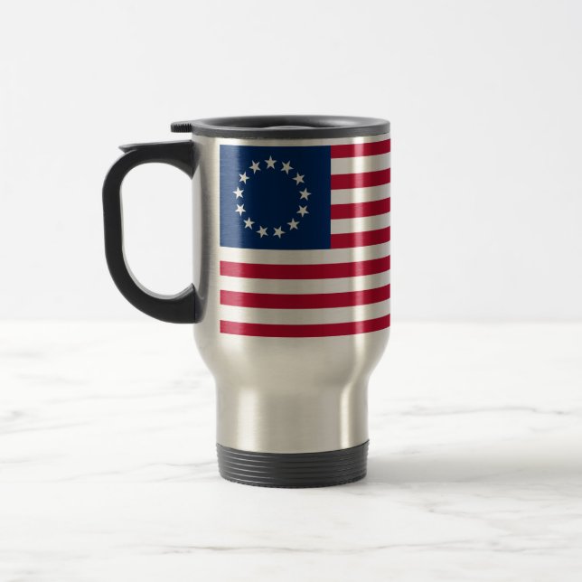 Betsy Ross American Flag Reisebecher (Links)