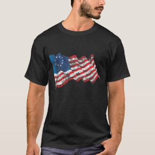 Betsy Ross American Flag - Revolutionskriegsflagge T-Shirt