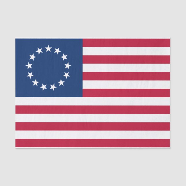 Betsy Ross American Flag Seidenpapier (Vorderseite)