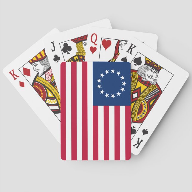 Betsy Ross American Flag Spielkarten (Rückseite)
