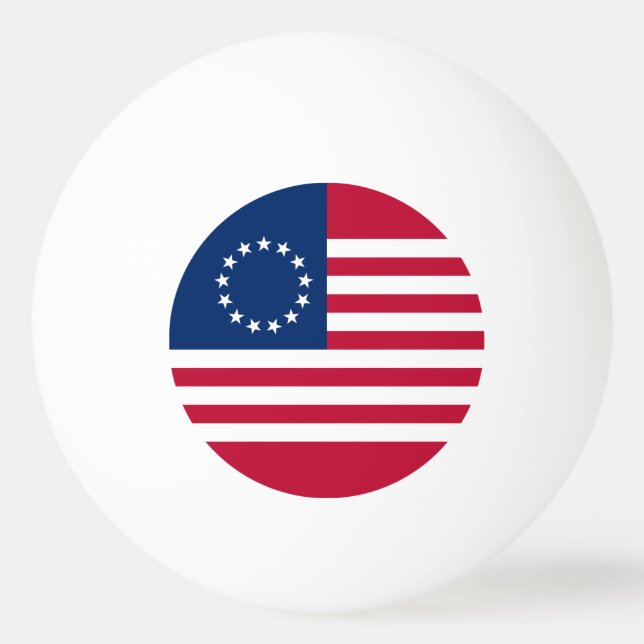 Betsy Ross American Flag Tischtennisball (Rückseite)