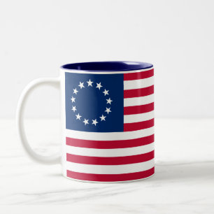 Betsy Ross American Flag Zweifarbige Tasse