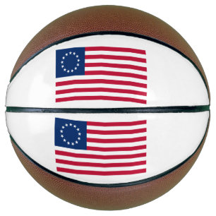 Betsy Ross Amerikanische Flagge Basketball
