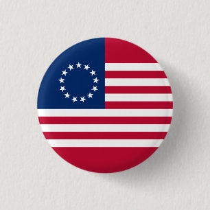 Betsy Ross Amerikanische Flagge Button