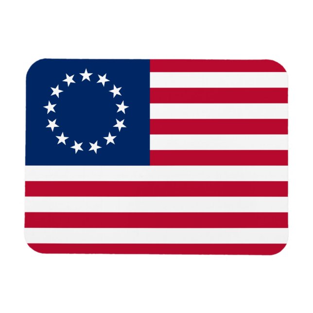 Betsy Ross Amerikanische Flagge Magnet (Horizontal)