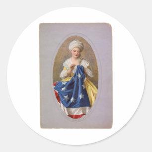 Betsy Ross, c1908, G. Liebscher Runder Aufkleber