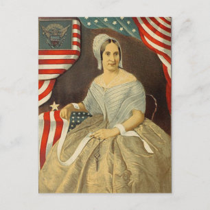 Betsy Ross Erste amerikanische Flagge Vintage-Port Postkarte