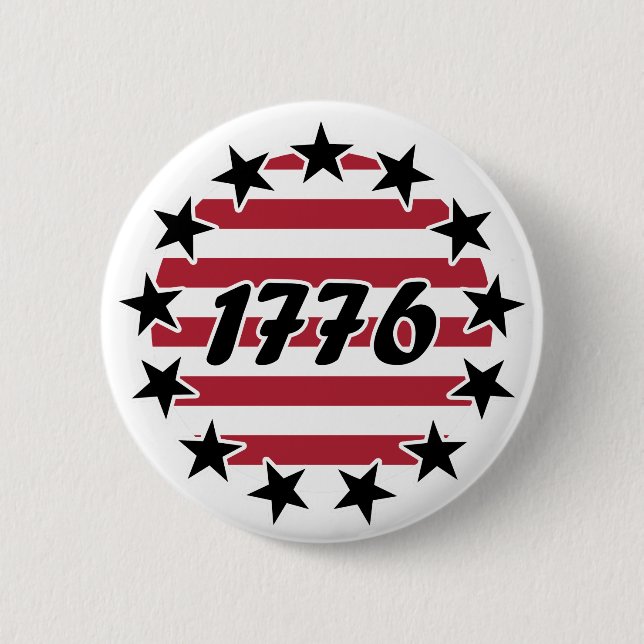 Betsy Ross Flag 13 Star American Flag 1776 Button (Vorderseite)