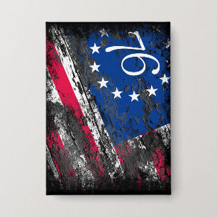 Betsy Ross Flag 1776 Patriotic 4. Juli Button