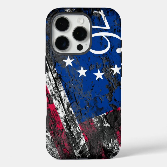Betsy Ross Flag 1776 Patriotic 4. Juli Case-Mate iPhone Hülle (Rückseite)