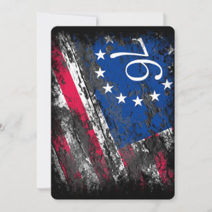 Betsy Ross Flag 1776 Patriotic 4. Juli Einladung