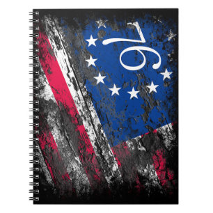 Betsy Ross Flag 1776 Patriotic 4. Juli Notizblock