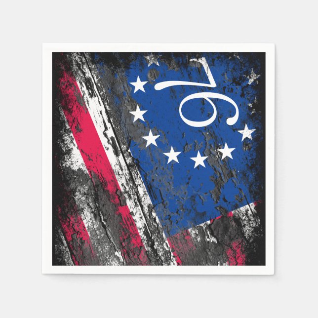 Betsy Ross Flag 1776 Patriotic 4. Juli Serviette (Vorderseite)