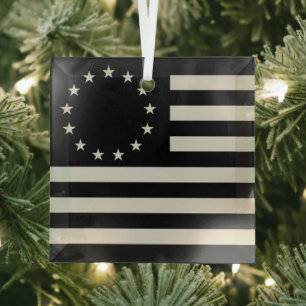 Betsy Ross Flag Blackout: Amerikanische Sterne Kre Ornament Aus Glas