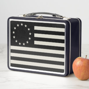 Betsy Ross Flag Blackout: Amerikanischer Sternenkr Metall Brotdose