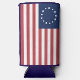 Betsy Ross Flag Design Thin Can Cooler Selters Dosenkühler