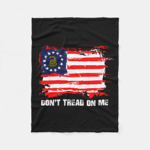 Betsy Ross Flag Don't Tread Patriot On Me  Fleecedecke