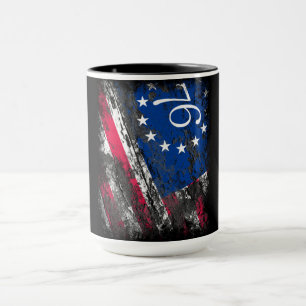 Betsy Ross Flagge 1776 Patriotisches 4. Juli-Shirt Tasse