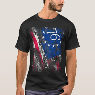 Betsy Ross Flagge 1776 Patriotisches 4. Juli T-Shirt