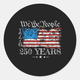 Betsy Ross Flagge 1776 Wir Das Volk 250 Jahre 250. Runder Aufkleber
