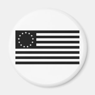 Betsy Ross Flagge, schwarze Linienkunst Magnet