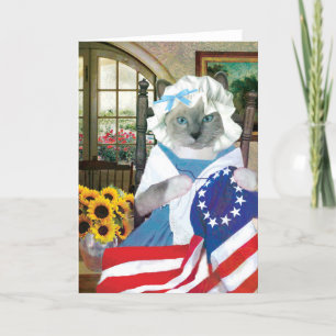 Betsy Ross Kitten Grußkarte Karte