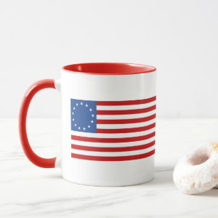 Betsy Ross Kolonial Historische Amerikanische Flag Tasse