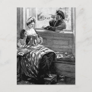 Betsy Ross macht die erste Flag_War Image Postkarte