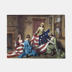 Betsy Ross Nähen der amerikanischen Flagge Fußmatte