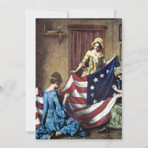 Betsy Ross näht die amerikanische Flagge Einladung